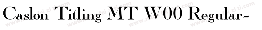 Caslon Titling MT W00 Regular字体转换